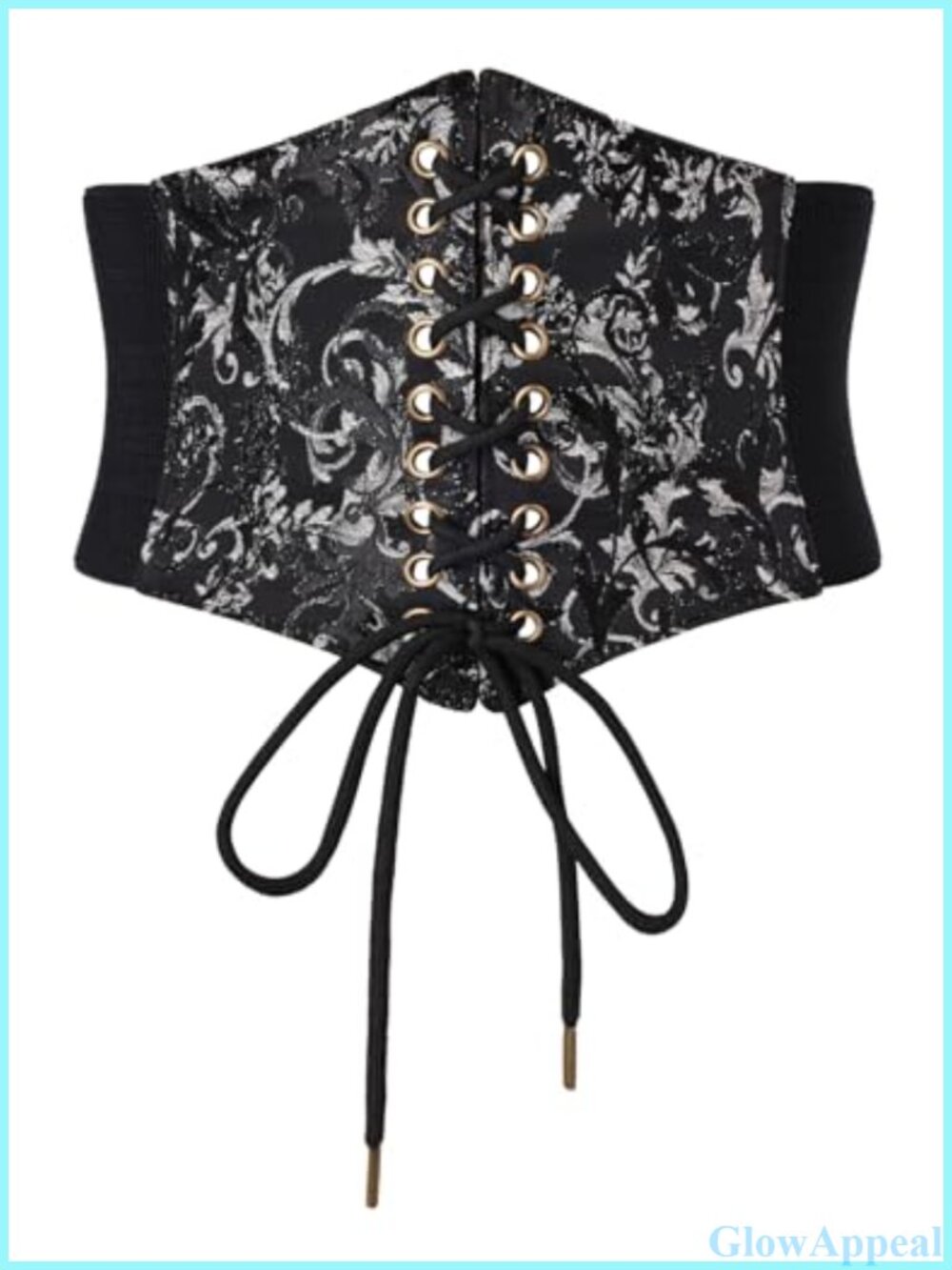 Renaissance Corset Belt Faux Leather Lace-Up Wide Waist Belt